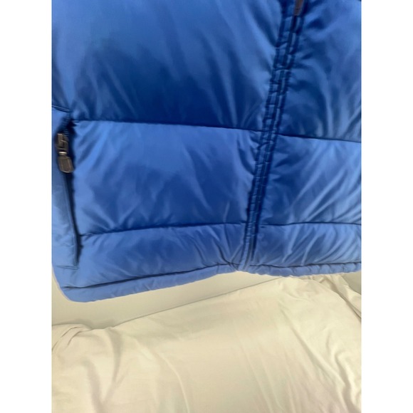 Eddie Bauer Puffer Vest Boys Size Large Blue Black Zip Front Insulated - Picture 3 of 7